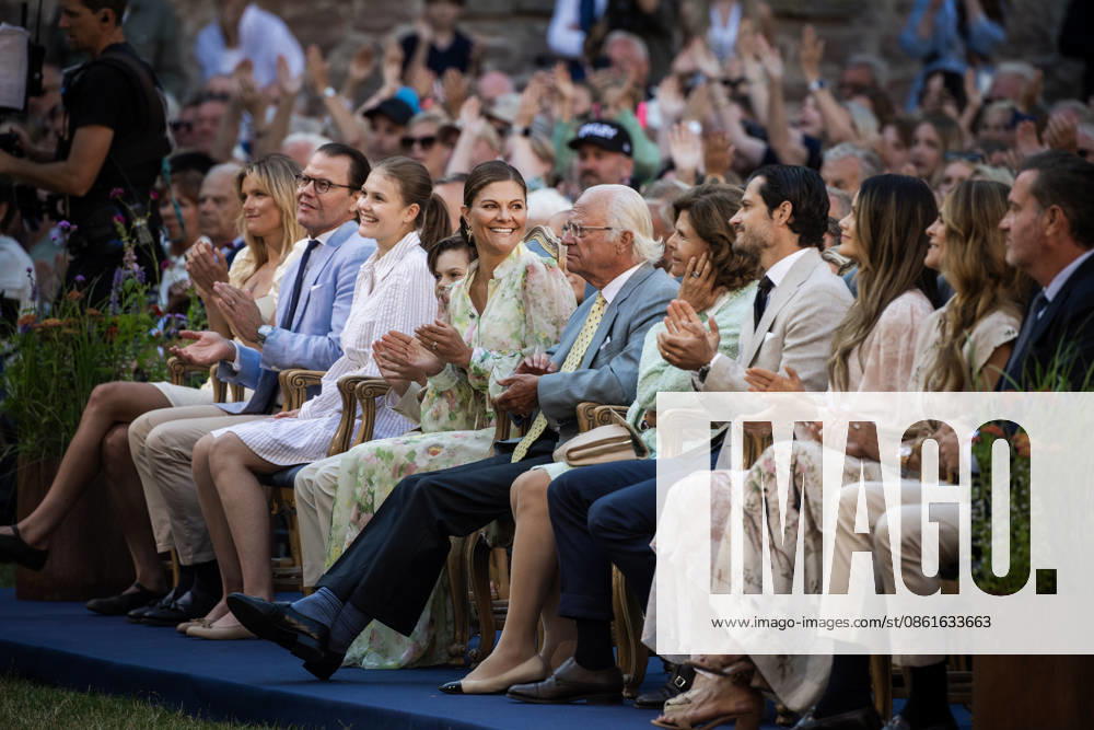 BORGHOLM, SWEDEN, July 14, 2026: Prince Daniel, Princess Estelle, Prince Oscar, Crown Princess Victoria, King Carl Gustaf, Queen Silvia, Prince Carl Philip, and Princess Sofia attended the Victoria Concert at the Borgholm Castle Ruins as part of the celebration of Crown Princess Victoria’s birthday on Öland xx