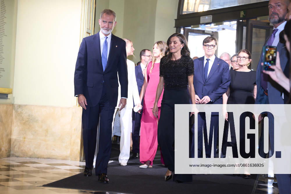 King Felipe VI of Spain, Queen Letizia of Spain, Crown Princess Leonor, Princess Sofia attends Princess of Girona awards ceremony at Gran Teatre del Liceu on July 14, 2026 in Barcelona, Spain Barcelona Spain - ZUMAg15_ 20260714_zaf_g15_005