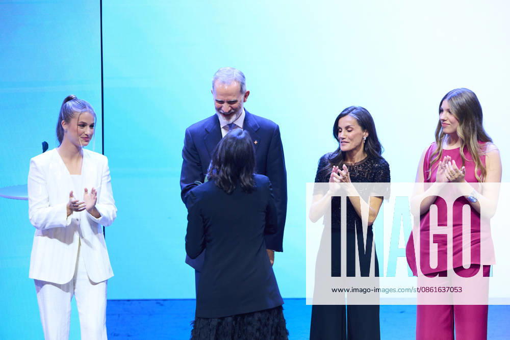 King Felipe VI of Spain, Queen Letizia of Spain, Crown Princess Leonor, Princess Sofia attends Princess of Girona awards ceremony at Gran Teatre del Liceu on July 14, 2026 in Barcelona, Spain Barcelona Spain - ZUMAg15_ 20260714_zaf_g15_048