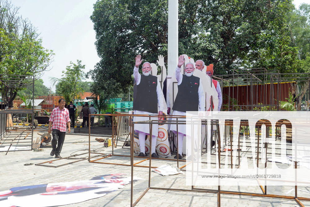 Preparations underway for the arrival of Prime Minister Narendra Modi for an event on July 17 at Jalandhar Cantt Railway Station Jalandhar, Jul 15 (ANI): Preparations underway for the arrival of Prime Minister Narendra Modi for an event on July 17 at Jalandhar Cantt Railway Station, in Jalandhar on Wednesday. Jalandhar Punjab India