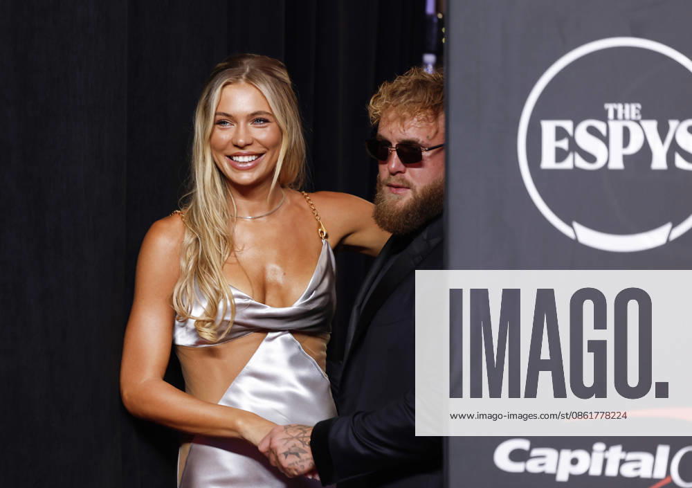 Jutta Leerdam and Jake Paul arrives on the red carpet at the 2026 ESPY Awards at David H. Koch Theater at Lincoln Center on Wednesday, July 15, 2026 in New York City. NYP20260715150 JOHNxANGELILLO