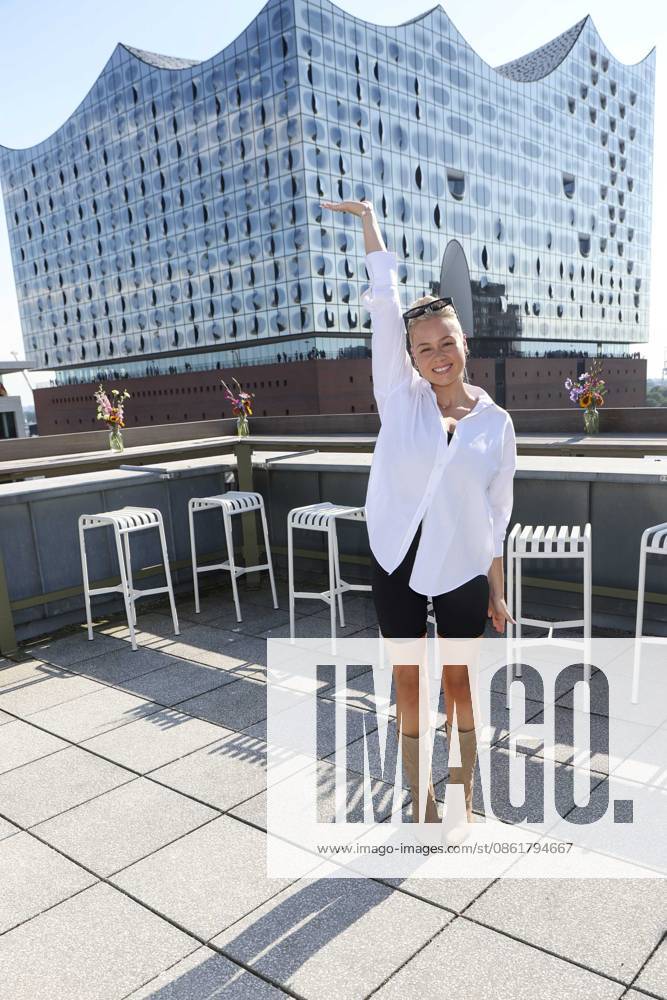 ABB DARNELL Jo Wuensche, a fitness influencer from Hamburg, was a guest at the QVC x Bruce Darnell collection fashion presentation at Sturmfreie Bude Elphiblickin in Hamburg on July 15, 2026, in Hamburg, Germany