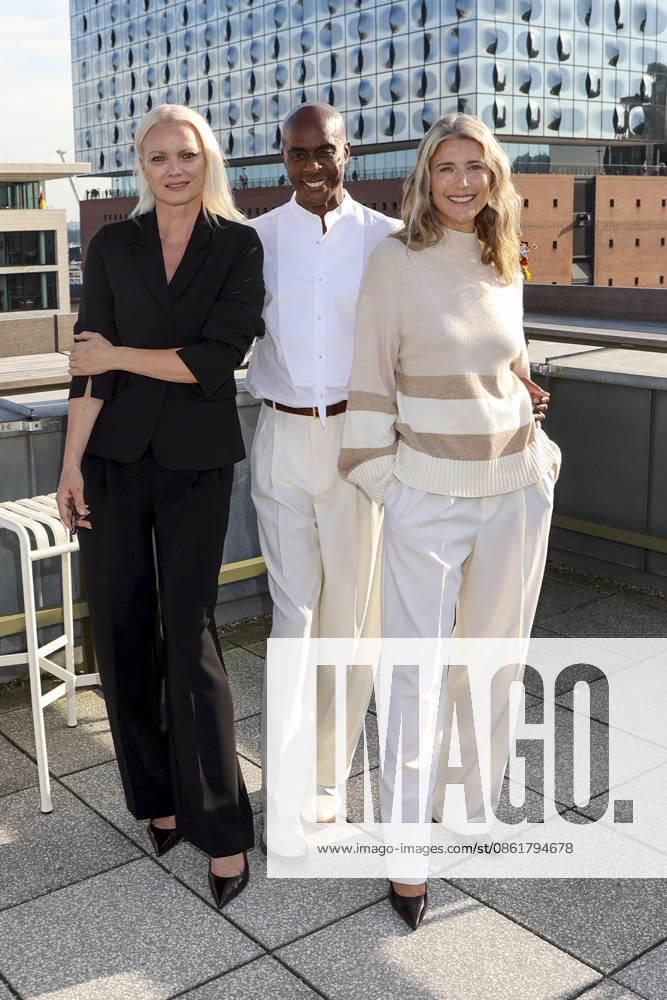 ABB DARNELL: Franziska Knuppe, Bruce Darnell, and Nicole Lange attended the QVC x Bruce Darnell fashion collection presentation at Sturmfreie Bude Elphiblickin in Hamburg on July 15, 2026, in Hamburg, Germany