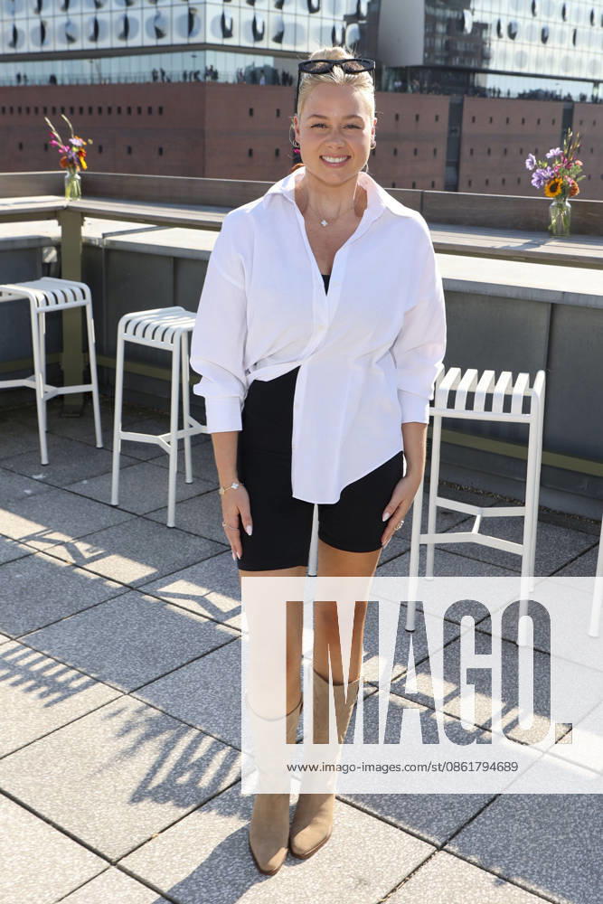 ABB DARNELL Jo Wuensche, a fitness influencer from Hamburg, was a guest at the QVC x Bruce Darnell collection fashion presentation at Sturmfreie Bude Elphiblickin in Hamburg on July 15, 2026, in Hamburg, Germany