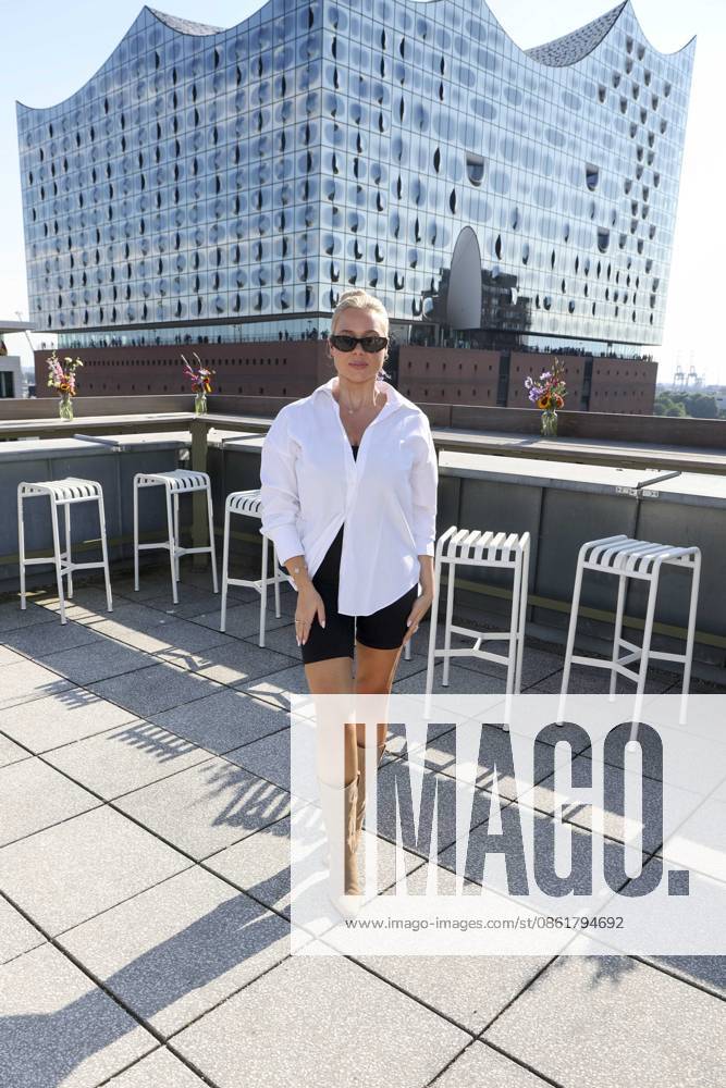 ABB DARNELL Jo Wuensche, a fitness influencer from Hamburg, was a guest at the QVC x Bruce Darnell collection fashion presentation at Sturmfreie Bude Elphiblickin in Hamburg on July 15, 2026, in Hamburg, Germany