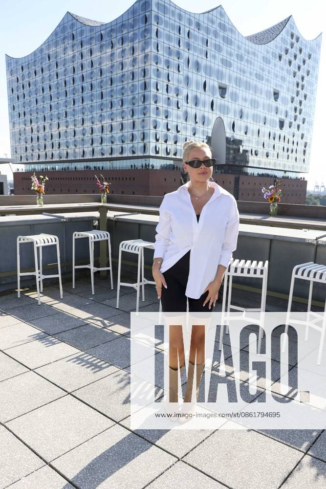 ABB DARNELL Jo Wuensche, a fitness influencer from Hamburg, was a guest at the QVC x Bruce Darnell collection fashion presentation at Sturmfreie Bude Elphiblickin in Hamburg on July 15, 2026, in Hamburg, Germany