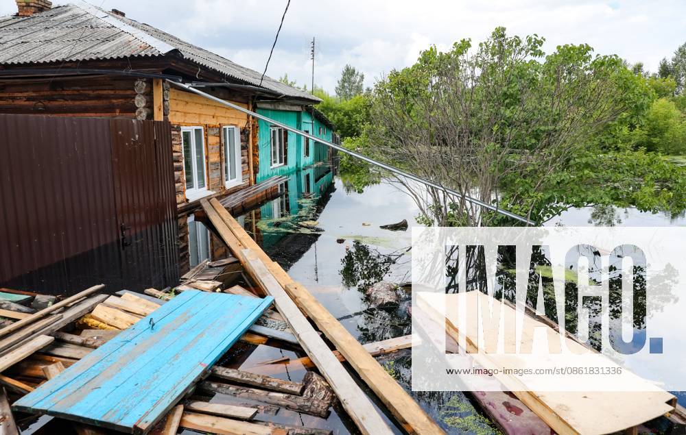 Russia Floods 9206465 16.07.2026 A view shows a flooded house after heavy rains caused rivers to rise in the Irbitsky District of Sverdlovsk Region, Russia. Irina Semenova Sputnik Sverdlovsk Oblast Region Russia