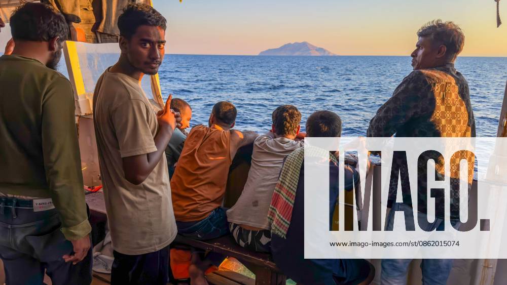 Rescue and disembarkation of 85 people by the rescue ship Open Arms SIRACUSA CENTRAL MEDITERRANEAN SEA SAVONA, ITALY JUNE 29 JULY 5, 2026: Open Arms Mission 129 departed from the Sicilian port of Siracusa on June 29, 2026, escorted by other humanitarian rescue vessels. On July 2, the Spanish humanitarian search and rescue organization rescued 85 migrants from a wooden boat in the central Mediterranean. The survivors remained aboard the rescue ship, where they received medical assistance and watched Spains FIFA World Cup match against Austria while awaiting a designated port of safety. On July 5, 2026, they disembarked at the port of Savona, near Genoa, where they were received by the Italian authorities. Savona Italy