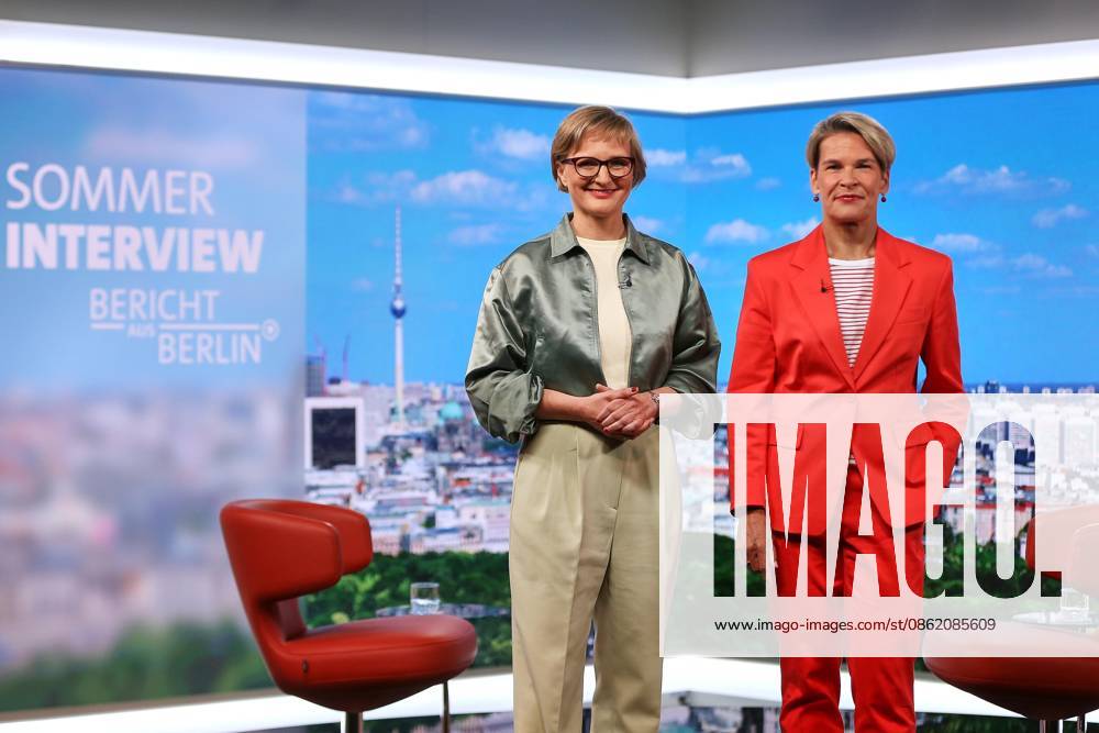 Berlin, Germany, July 19, 2026—ARD Capital Studio Summer Interview: Green Party Leader Franziska Brantner in an interview with Anna Engelke