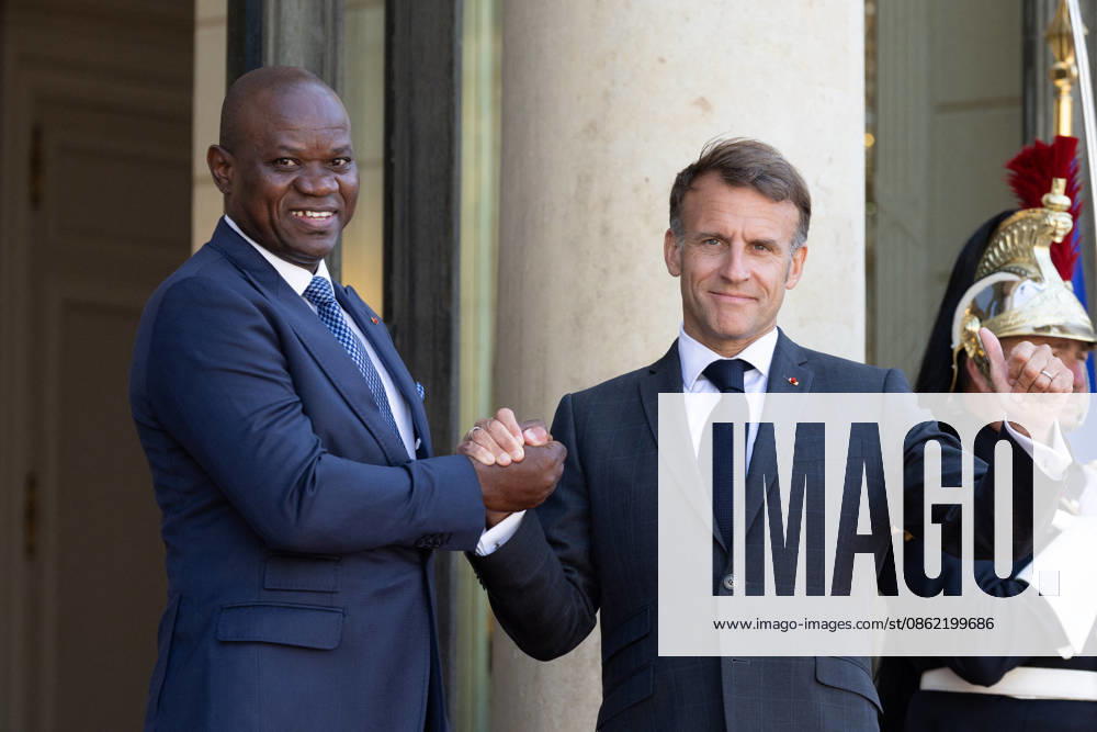 Emmanuel Macron welcomes Gabon President Brice Oligui Nguema - Paris Gabon s President Brice Oligui Nguema is welcomed by France s President Emmanuel Macron before a meeting at the Elysee Palace in Paris on July 20, 2026. Photo by Raphael Lafargue ABACAPRESS.COM Paris France