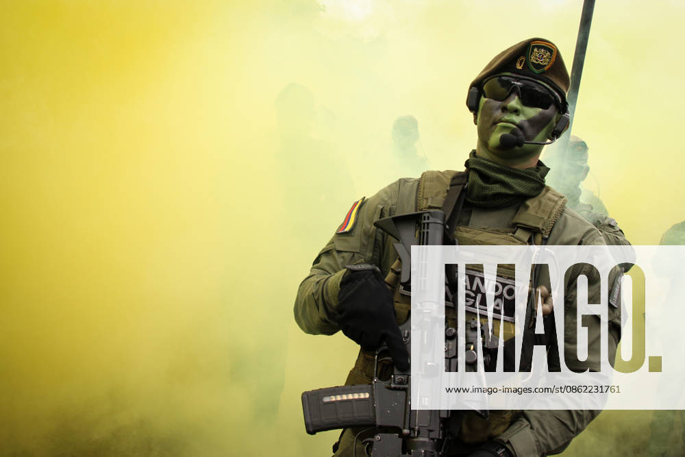 Members of Colombia s military and police forces parade during the Independence Day of Colombia military parade in Bogota, Colombia on July 20, 2026. Bogota Colombia - ZUMAvp1_ 20260720_zia_vp1_039