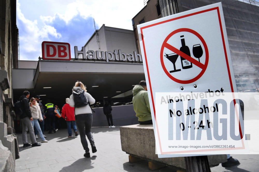 ATTENTION: PHOTO MONTAGE — Deutsche Bahn Plans Nationwide Alcohol Ban at Train Stations Deutsche Bahn intends to enforce an alcohol ban at all train stations in the future. It hopes this will improve safety for employees and passengers.