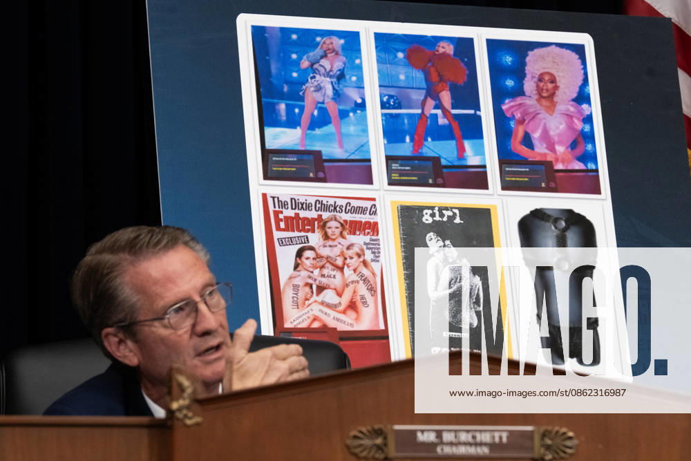 Examining the Smithsonian s Efforts to Reshape the Past UNITED STATES - JULY 21: Chairman Tim Burchett, R-Tenn., displays pictures from the Smithsonian exhibit Entertainment Nation, while questioning Anthea Hartig, director of the Smithsonian Institute s National Museum of American History, during the House Oversight and Government Reform Delivering on Government Efficiency Subcommittee hearing titled Rewriting American History: Examining the Smithsonian s Efforts to Reshape the Past, in Rayburn building on Tuesday, July 21, 2026. (Tom Williams CQ Roll Call) Washington DC United States