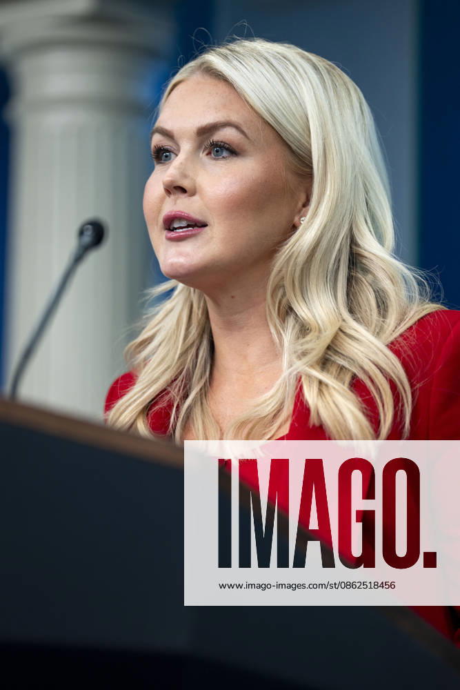 White House Press Secretary Karoline Leavitt speaks during a press briefing in the James S. Brady Briefing Room at the White House in Washington, DC on Thursday, July 23, 2026. WAP20260723309 BONNIExCASH