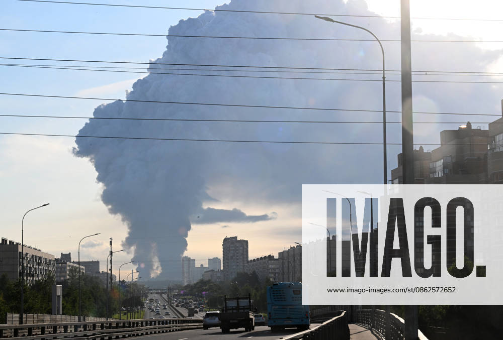 Ukrainian drone strike hits wildberries logistics facilities in St. Petersburg ST. PETERSBURG, RUSSIA - JULY 24: A large plume of smoke rises over St. Petersburg following a Ukrainian drone strike targeting logistics facilities operated by Wildberries, Russia s largest online retailer, on July 24, 2026 in St. Petersburg, Russia. The attack hit logistics centers in St. Petersburg and the surrounding Leningrad region, injuring three people, according to local authorities. Stringer Anadolu Saint Petersburg Russia. Editorial use only. Please get in touch for any other usage.