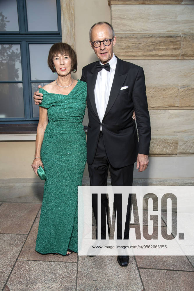 Friedrich Merz and his wife Charlotte Merz attend the concert featuring Beethoven s Ninth Symphony to open the 2026 Bayreuth Festival (Richard Wagner Festspiele) at the Bayreuth Festspielhaus on July 25, 2026, in Bayreuth, Germany—the 150th Bayreuth Wagner Festival Opening