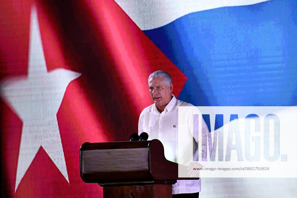 (260727) -- PINAR DEL RIO, July 27, 2026 -- Cuban President Miguel Diaz-Canel speaks at a ceremony marking the 73rd anniversary of the National Rebellion Day in Pinar del Rio, Cuba, July 26, 2026. The National Rebellion Day marks events on July 26, 1953, when late revolutionary leader Fidel Castro and about 100 of his followers attempted to take the Moncada Barracks, the second military fortress of the Fulgencio Batista s dictatorship, in the city of Santiago de Cuba, and the Carlos Manuel de Cespedes Barracks in the nearby town of Bayamo. (Photo by Xinhua) CUBA-PINAR DEL RIO-NATIONAL REBELLION DAY-73RD ANNIVERSARY JoaquinxHernandez