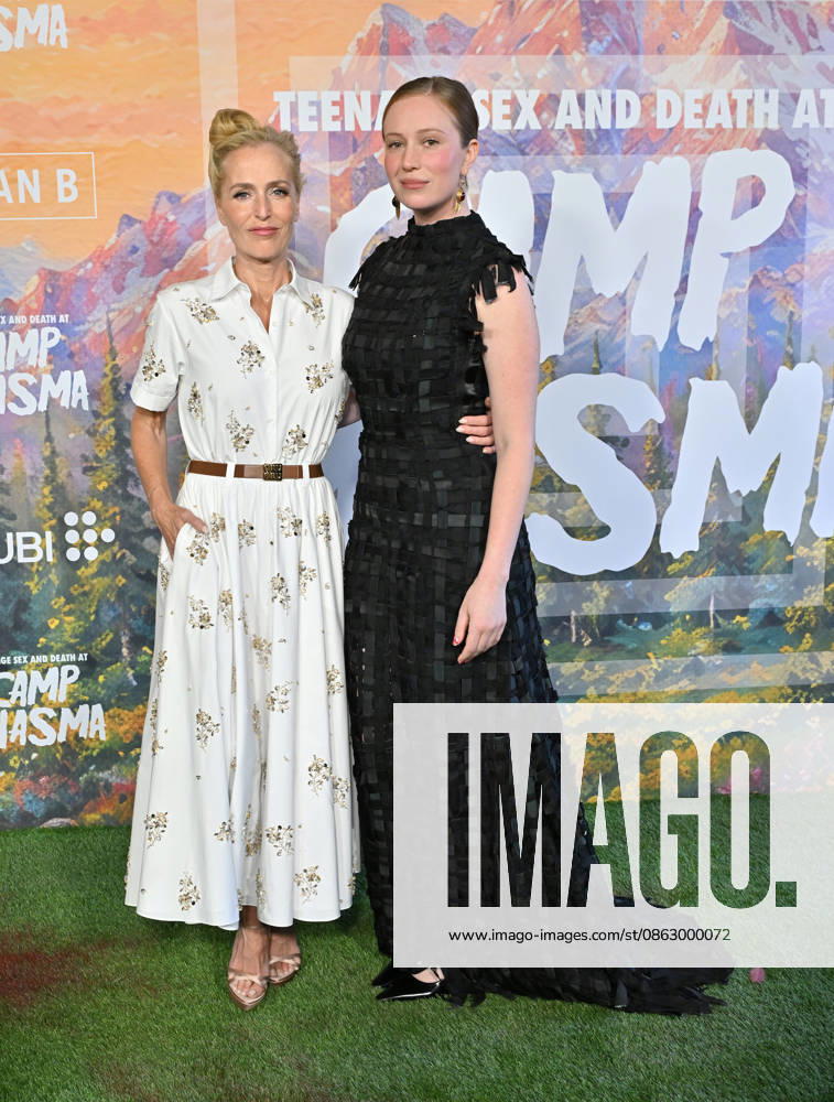 ˜Teenage Sex and Death at Camp Miasma Premiere Gillian Anderson and Hannah Einbinder arriving to the Teenage Sex and Death at Camp Miasma? premiere held at the Directors Guild Theatre on July 29, 2026 in Los Angeles, CA. Los Angeles Directors Guild Theatre California USA
