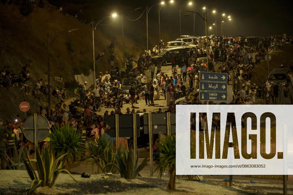 Moroccan forces block migrants from reaching Ceuta near Fnideq FNIDEQ, MOROCCO - JULY 30: Moroccan security forces deploy near the northern city of Fnideq as thousands of irregular migrants attempt to reach Ceuta, Spain s territory in North Africa, on July 30, 2026 in Fnideq, Morocco. Security forces prevented the migrants from crossing during the night between Thursday and Friday. Some migrants were detained and transported outside the city, while security operations continued across the area. Hicham Rachidi Anadolu Fnideq Morocco. Editorial use only. Please get in touch for any other usage.