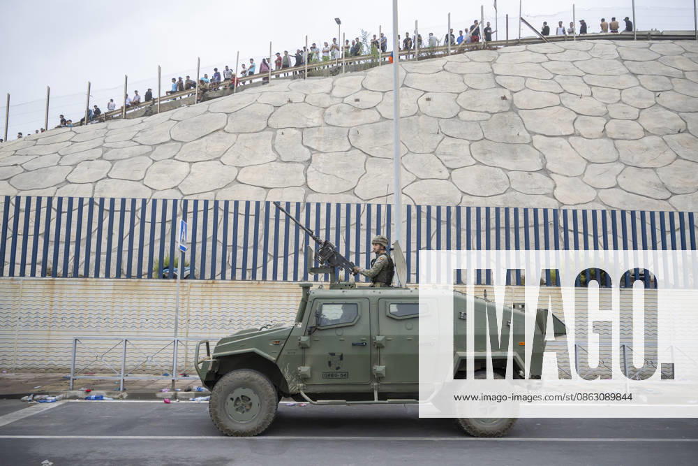 Migrants arrive on shore after attempting sea crossing to Ceuta from Morocco CEUTA, SPAIN - JULY 31: Security forces take measures, monitor the area in the Spanish city of Ceuta in North Africa following an attempted sea crossing by migrants from Morocco on July 31, 2026. Spanish and Moroccan authorities carried out operations along the coast as migrants attempted to reach Ceuta by sea. Marcos Moreno Anadolu Ceuta Spain. Editorial use only. Please get in touch for any other usage.