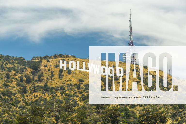 View of Hollywood sign, Hollywood Hills, Los Angeles, California, United States of America, North America