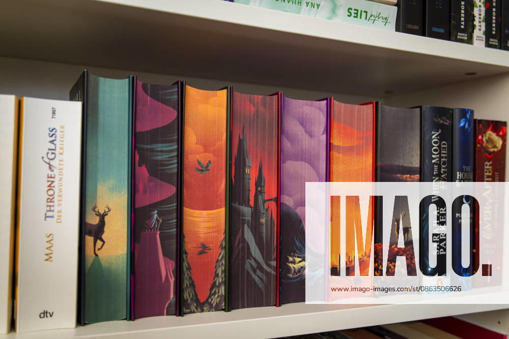 book series by Sarah J. Maas, *Throne of Glass* on a teenager’s bookshelf in Bad Wörishofen, Bavaria. *Throne of Glass* is a fantasy book series by American author Sarah J. Maas. The story is set in the fictional world of Erilea, where magic also exists. The protagonist is the assassin Celaena Sard