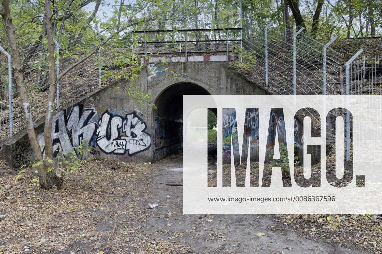 Siemensbahn in Siemensstadt 2018 11 01 Berlin Germany Route Building of the Siemensbahn, which was shut down in 1980 by the Deutsche Reichsbahn in West Berlin and connects the Jungfernheide ring station along the Siemenswerke and the housing estates in Siemensstadt with