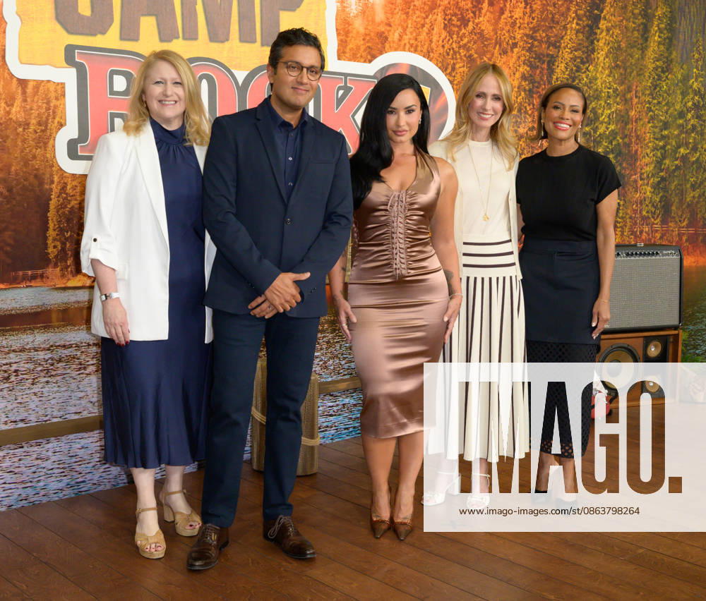 BURBANK, USA, August 10, 2026—Debra O Connell, Asad Ayaz, Demi Lovato, Dana Walden and Ayo Davis at the world premiere of Disney’s *Camp Rock 3* at the Walt Disney Studio Lot. Photo by Paul Smith, Featureflash 458817, August 10, 2026, Burbank, CA