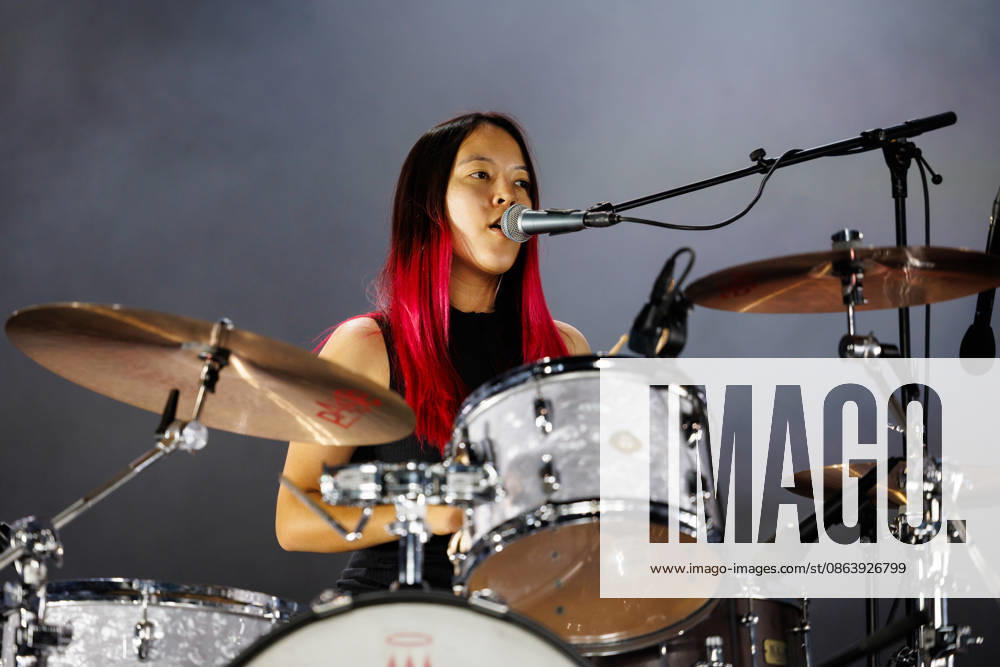 Sailor Honeymoon live at Oyafestivalen 2026 Oslo, Norway. 12th, August 2026. The South Korean punk rock band Sailor Honeymoon performs a live concert during the Norwegian music festival Oyafestivalen 2026 in Oslo. Here drummer and singer Abi Raymaker is seen live on stage. Norway, Oslo