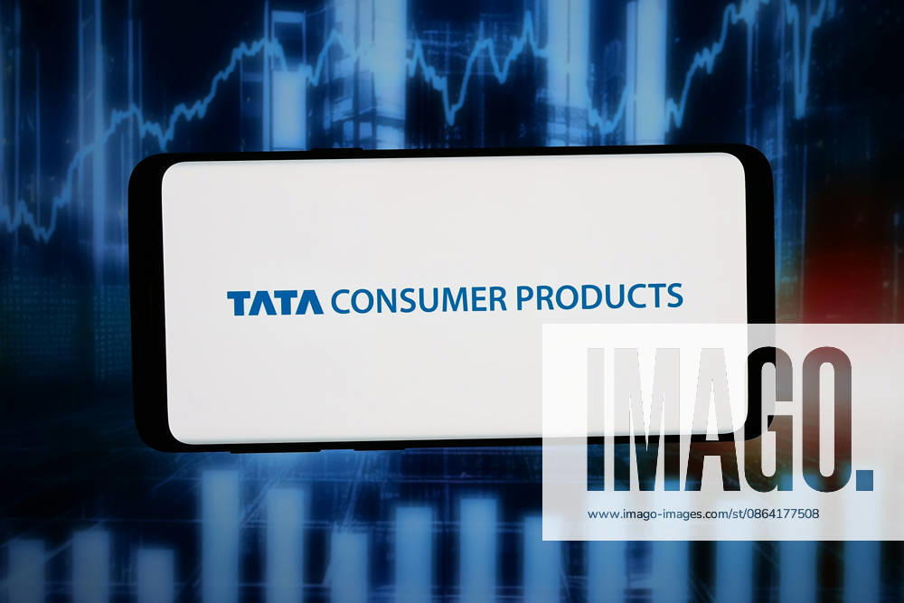Illustration in Germany. In this photo illustration, the logo of Indian company Tata Consumer Products Limited is displayed on a smartphone in front of abstract background on computer screen. Germany