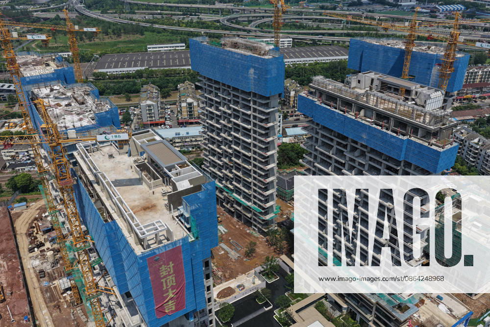 China Real Estate Market NANJING, CHINA - AUGUST 17, 2026 - Buildings under construction in Nanjing, Jiangsu, China on August 17, 2026. Nanjing Jiangsu China