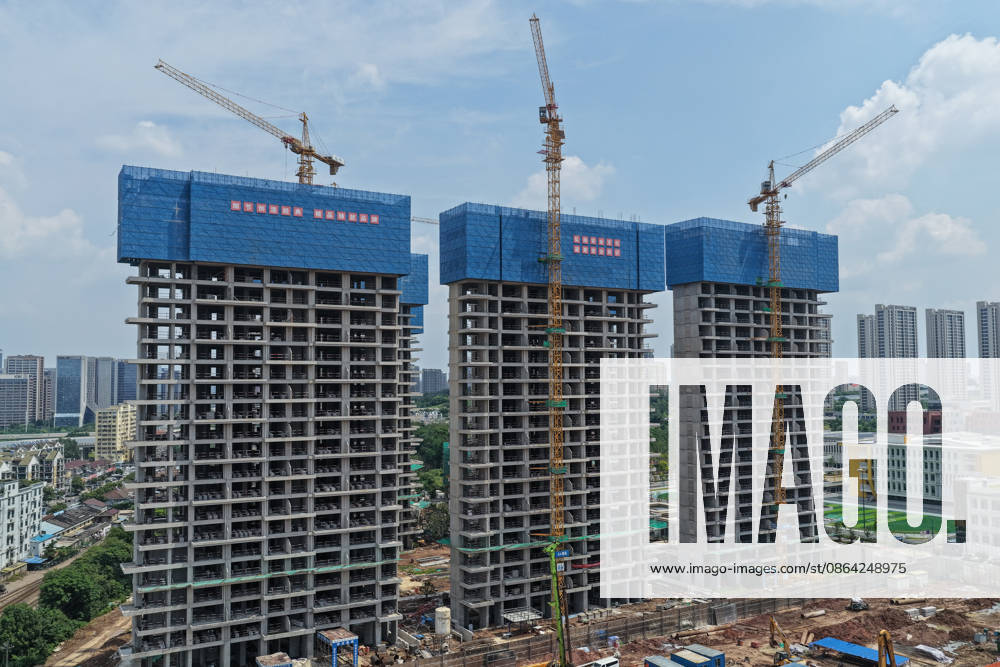 China Real Estate Market NANJING, CHINA - AUGUST 17, 2026 - Buildings under construction in Nanjing, Jiangsu, China on August 17, 2026. Nanjing Jiangsu China