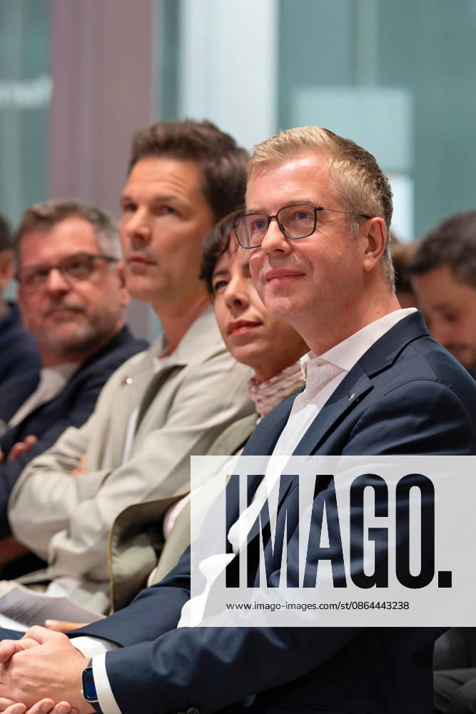 Berlin, August 18, 2026, Bitkom Policy Pitch for the 2026 House of Representatives election at Delta Campus Neukölln: Werner Graf, Steffen Krach, Elif Eralp, Stefan Evers