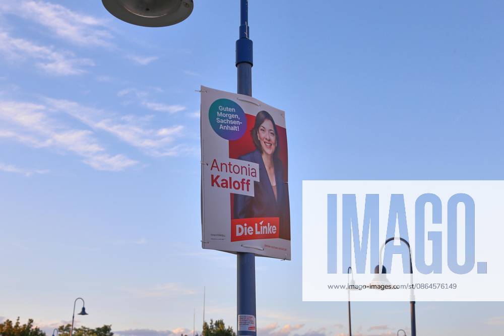 Election posters for the 2026 state election featuring Antonia Kaloff of the Left Party