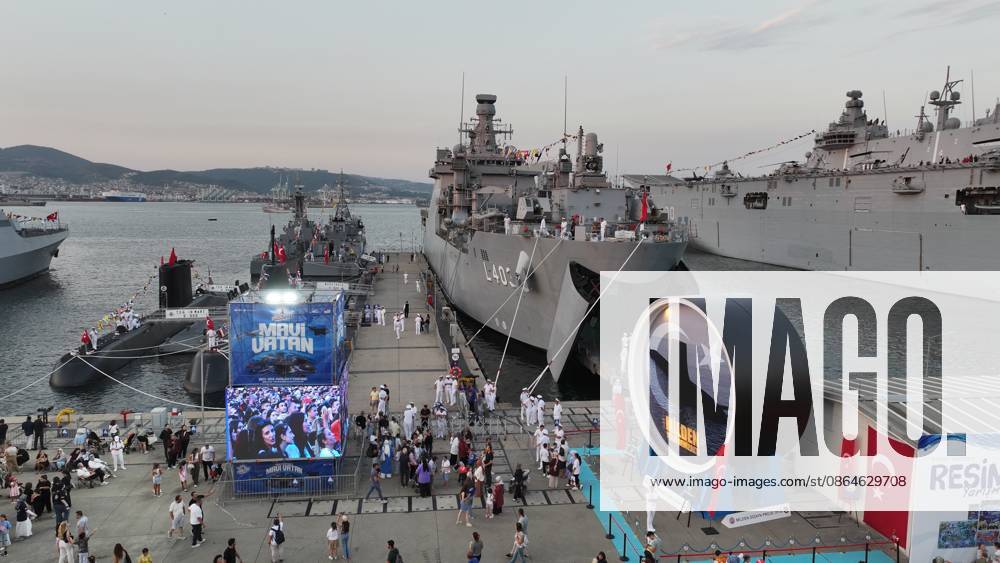TEKNOFEST Blue Homeland OCAELI, TURKIYE - AUGUST 23: An Turkish Navy vessels, including the TCG Sancaktar (L-403), are seen during TEKNOFEST Blue Homeland at the Golcuk Naval Shipyard Command in Kocaeli, Turkiye, on August 23, 2026. TCG Sancaktar carries out military missions including amphibious operations and mine-laying, and can also serve as a hospital, logistics support and evacuation ship in disaster zones. The event, organized under the leadership of the Turkish Ministry of National Defense and the Turkish Technology Team Foundation (T3 Foundation), with Anadolu serving as its Global Communication Partner, continues on its final day. Ibrahim Yozoglu Anadolu Kocaeli Turkey. Editorial use only. Please get in touch for any other usag