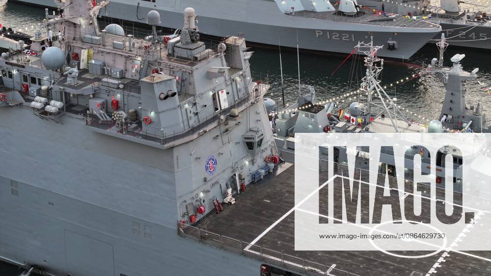 TEKNOFEST Blue Homeland KOCAELI, TURKIYE - AUGUST 23: A view of the flight deck of TCG Sancaktar (L-403) during TEKNOFEST Blue Homeland at the Golcuk Naval Shipyard Command in Kocaeli, Turkiye, on August 23, 2026. TCG Sancaktar carries out military missions including amphibious operations and mine-laying, and can also serve as a hospital, logistics support and evacuation ship in disaster zones. The event, organized under the leadership of the Turkish Ministry of National Defense and the Turkish Technology Team Foundation (T3 Foundation), with Anadolu serving as its Global Communication Partner, continues on its final day. Ibrahim Yozoglu Anadolu Kocaeli Turkey. Editorial use only. Please get in touch for any other usage.