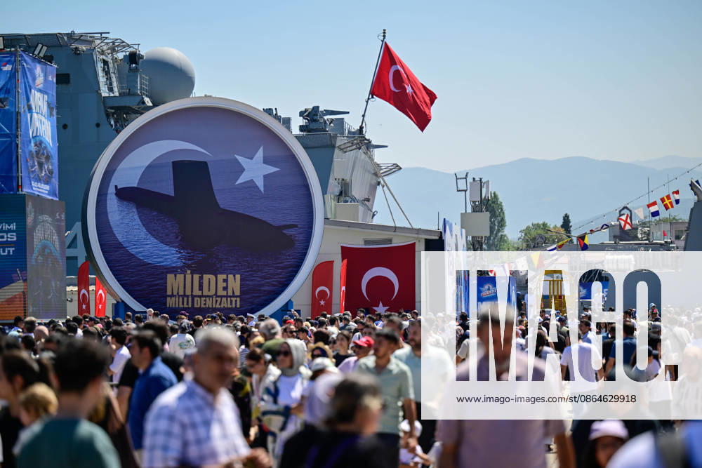 TEKNOFEST Blue Homeland KOCAELI, TURKIYE - AUGUST 23: TEKNOFEST Blue Homeland continues at the Golcuk Naval Shipyard Command in Kocaeli, Turkiye, on August 23, 2026. Organized under the main leadership of the Turkish National Defense Ministry and the Turkish Technology Team Foundation (T3 Foundation), with Anadolu as the Global Communication Partner, the event showcases Turkiye s maritime power, defense capabilities, and indigenous technologies. Gathering technology and defense industry enthusiasts around a maritime focus, the festival will welcome visitors through August 23. Cem Tekkesinoglu Anadolu Kocaeli Turkey. Editorial use only. Please get in touch for any other usage.