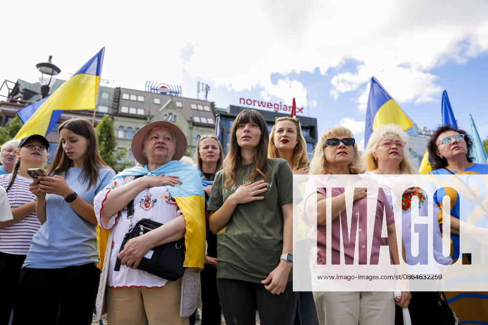 Celebration of Ukrainian Independence Day in Oslo Oslo 20260823 Celebration of Ukrainian Independence Day at Eidsvolls plass outside the Storting in Oslo Photo: Amanda Pedersen Giske, NTB Oslo, Norway 5oobm1J1hRo EDITORFOR Ref BNC POL5oobm1J1hRo jpg