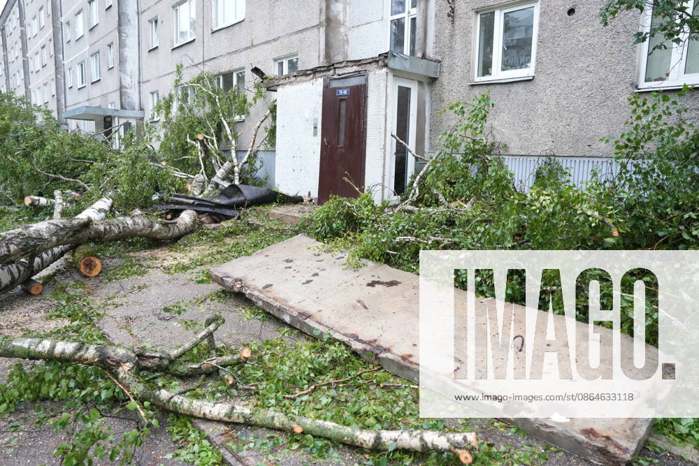 (260823) -- RIGA, Aug. 23, 2026 -- This photo taken on Aug. 23, 2026 shows the aftermath of a powerful storm in Riga, Latvia. A powerful cyclone swept northward across the three Baltic states on Saturday, killing two as strong winds, torrential rain and thunderstorms ravaged Lithuania, Latvia and Estonia. Meteorological data showed Saturday s storm was the most destructive to hit Latvia since January 2005. (Photo by Xinhua) LATVIA-RIGA-STORM-AFTERMATH EdijsxPalens