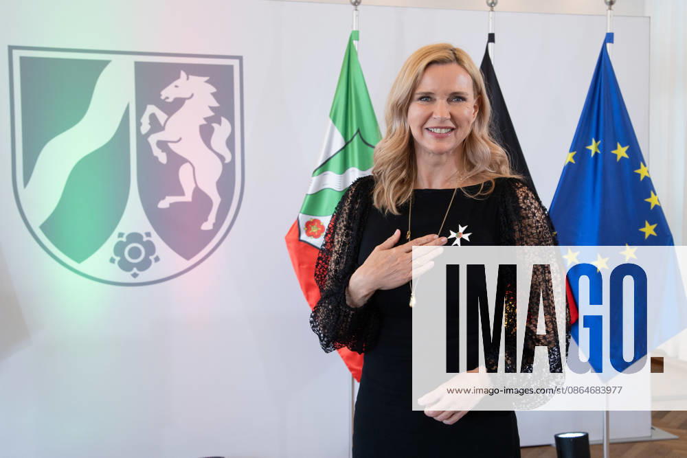 Actress Veronica FERRES receives the Order of Merit of North Rhine-Westphalia; Minister President Hendrik WUEST honors citizens of North Rhine-Westphalia for their exceptional commitment to society with the state’s Order of Merit, Award ceremony for the Order of Merit of North Rhine-Westphalia in Düsseldorf on August 24, 2026