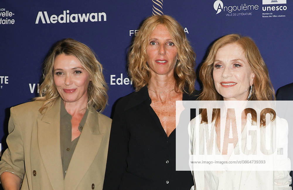 Anne Marivin, Sandrine Kiberlain, Isabelle Huppert at the photocall for the opening night of the 19th edition of the Angoulême Francophone Film Festival on August 24, 2026. Coadic Guirec Bestimage Photocall of the opening night of the 19th edition of the Angoulême Francophone Film Festival on August 24, 2026, Angoulême, France