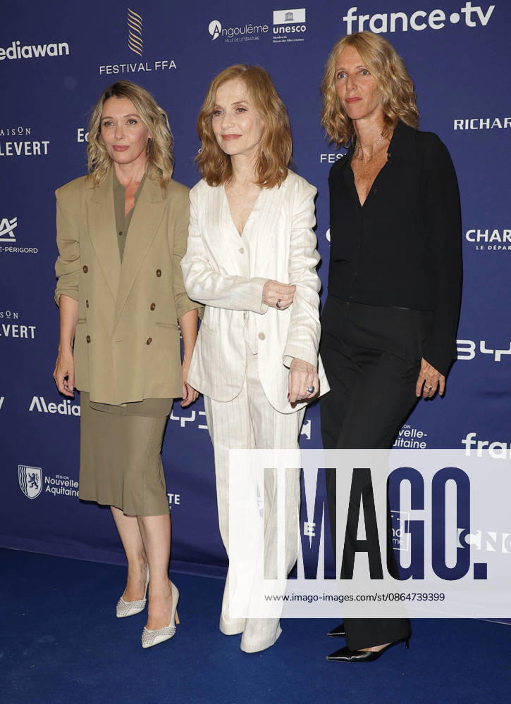 Anne Marivin, Isabelle Huppert, Sandrine Kiberlain at the photocall for the opening night of the 19th edition of the Angoulême Francophone Film Festival on August 24, 2026. Coadic Guirec Bestimage Photocall of the opening night of the 19th edition of the Angoulême Francophone Film Festival on August 24, 2026, Angoulême, France