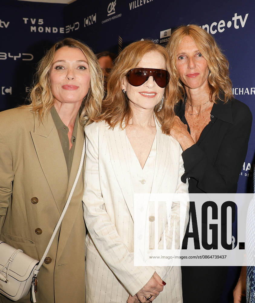 Anne Marivin, Isabelle Huppert, Sandrine Kiberlain at the photocall for the opening night of the 19th edition of the Angoulême Francophone Film Festival on August 24, 2026. Coadic Guirec Bestimage Photocall of the opening night of the 19th edition of the Angoulême Francophone Film Festival on August 24, 2026, Angoulême, France