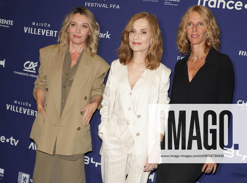 Anne Marivin, Isabelle Huppert, Sandrine Kiberlain at the photocall for the opening night of the 19th edition of the Angoulême Francophone Film Festival on August 24, 2026. Coadic Guirec Bestimage Photocall of the opening night of the 19th edition of the Angoulême Francophone Film Festival on August 24, 2026, Angoulême, France