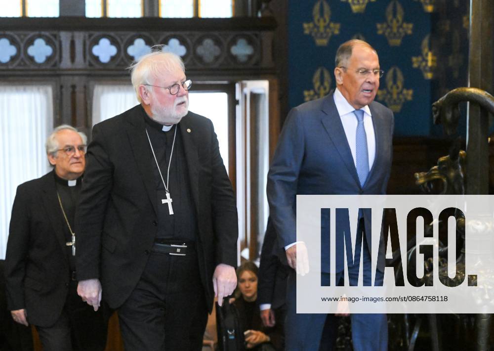 Russia Vatican 9228298 25.08.2026 Russian Foreign Minister Sergey Lavrov and Vatican s Secretary for Relations with States Paul Richard Gallagher, left, arrive to attend a meeting in Moscow, Russia. Sergey Guneev Sputnik Moscow Russia