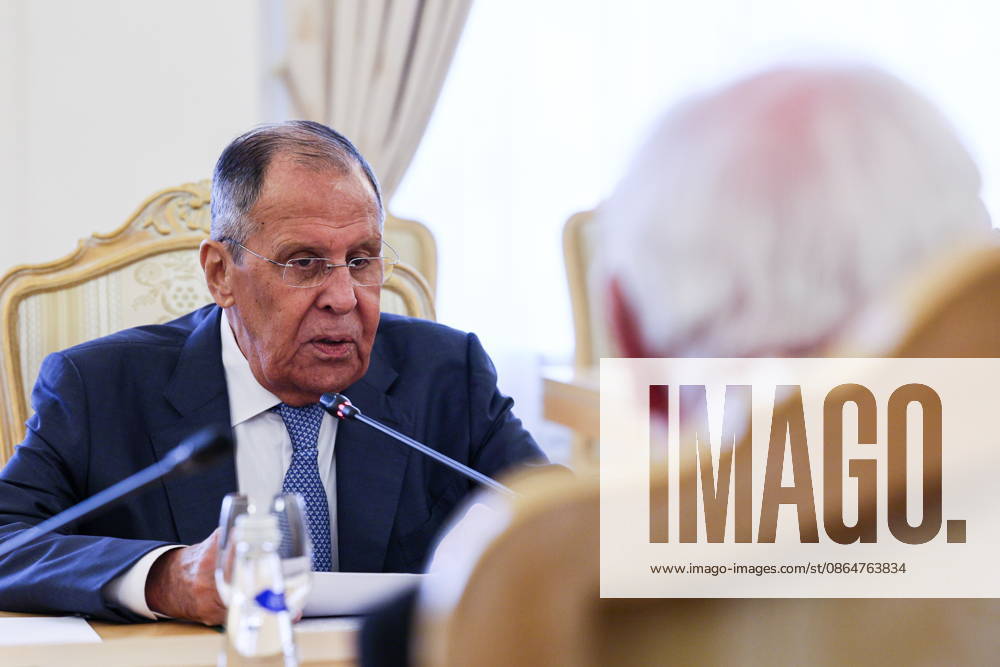 RUSSIA, MOSCOW - AUGUST 25, 2026: Russia s Foreign Minister Sergei Lavrov (L) and Archbishop Paul Richard Gallagher, Vatican s Secretary for Relations with States, hold talks at the Reception House of the Russian Foreign Ministry. Sergei Bulkin TASS 96625542