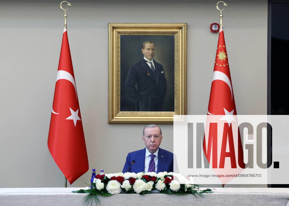 Turkish President Recep Tayyip Erdogan BITLIS, TURKIYE - AUGUST 25: (---- - MANDATORY CREDIT - TURKISH PRESIDENCY MUSTAFA KAMACI HANDOUT - NO MARKETING NO ADVERTISING CAMPAIGNS - DISTRIBUTED AS A SERVICE TO CLIENTS----) Turkish President Recep Tayyip Erdogan chairs the Cabinet Meeting at Ahlat Presidential Complex in Bitlis, Turkiye on August 25, 2026. TUR Presidency Mustafa Kamaci Anadolu Bitlis Turkey. Editorial use only. Please get in touch for any other usage.