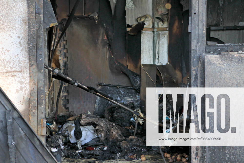 The aftermath of a nighttime Russian UAV attack is pictured in a parking lot near a shopping and entertainment centre in Dnipro, Ukraine, August 25, 2026. Fires broke out inside and near the shopping mall as a result of the Russian attack. (Photo by Mykola Miakshykov Ukrinform) Russian attack hits parking lot near shopping mall in Dnipro suburb