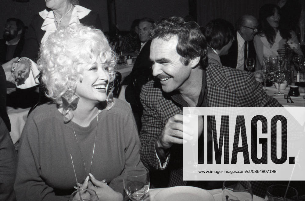 Dolly Parton and Burt Reynolds at La Cage Aux Folles nightclub on November 2, 1981.