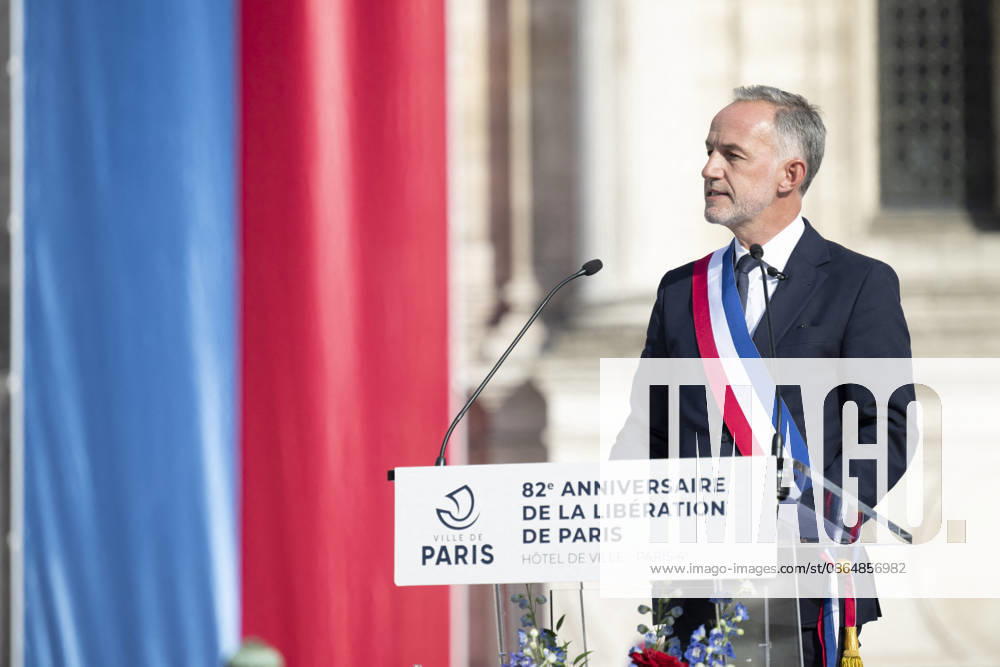 Emmanuel Gregoire At Liberation Commemoration - Paris Paris Mayor Emmanuel Gregoire during the ceremonies commemorating the 82nd anniversary of the liberation of Paris in Paris, France, August 25, 2026. Photo by Eliot Blondet ABACAPRESS.COM Paris France France